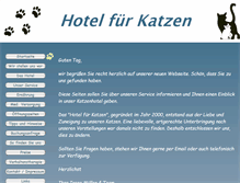 Tablet Screenshot of katzenhotel.net